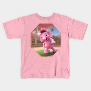 Happy baseball pink elephant Kids T-Shirt